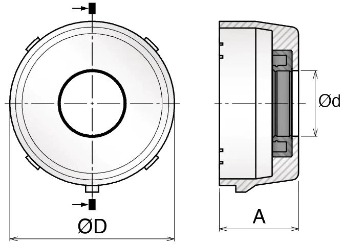 Open clip on hygienic safety cap 2